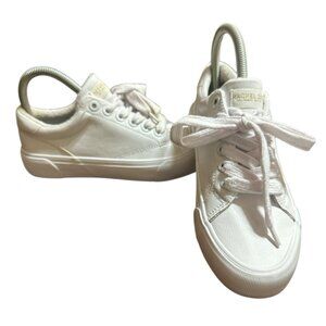 Rachel Zoe White Leather Casual Sneakers Size 7 Lace Up
